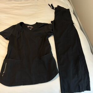 Woman’s black scrubs Grey’s Anatomy set